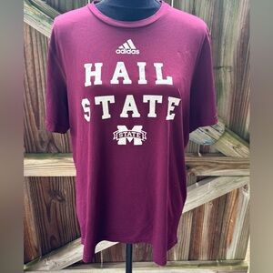 Mississippi State University Hail State Adidas Short Sleeve Shirt Size XL